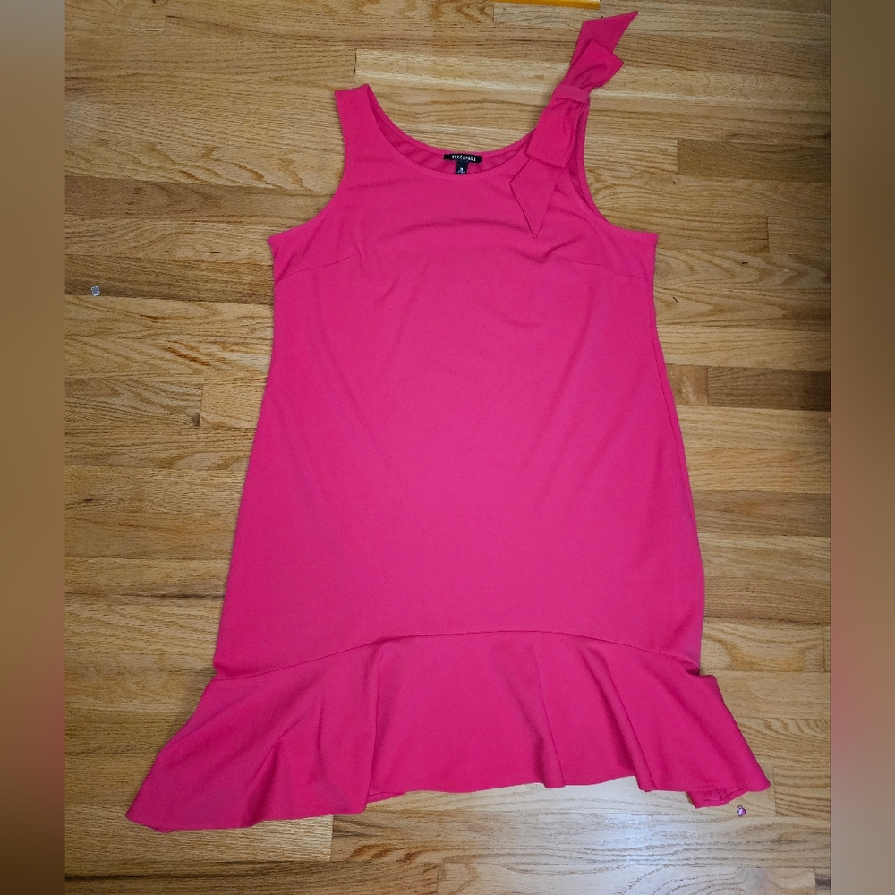 Roz & Ali One Shoulder Pink Dress Women's